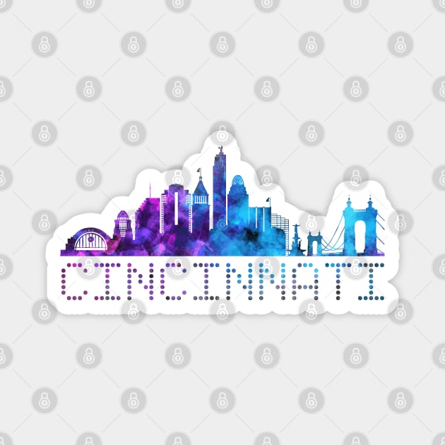 Cincinnati Skyline Magnet by sparkling-in-silence