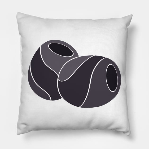 Olives - Stylized Food Pillow by M.P. Lenz