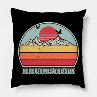 Retro Here Comes the Sun Pillow