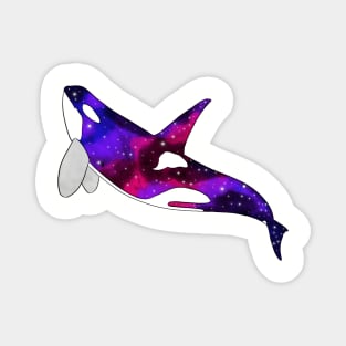 Orca with galaxy in watercolor Magnet