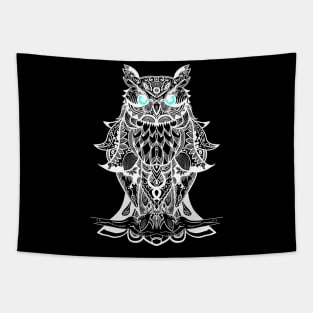 Best T-shirt is great for owl fans, White Mandala Owl art T-shirt Tapestry