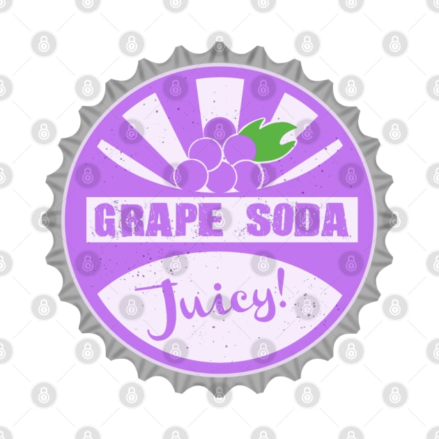 Grape Soda Bottle Cap by DrawAHrt