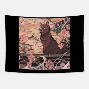 Cat Look to The Sky Tapestry