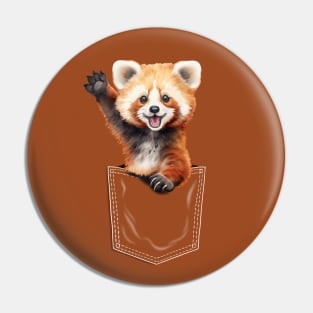 Pocket animals red panda Pin