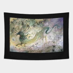 Shadow Dragon & Kitsune Tapestry