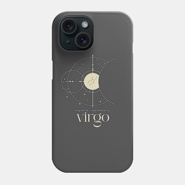 Aesthetic Virgo Zodiac Sign Minimalist Phone Case by Vermint Studio