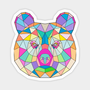 geometric brown bear Magnet