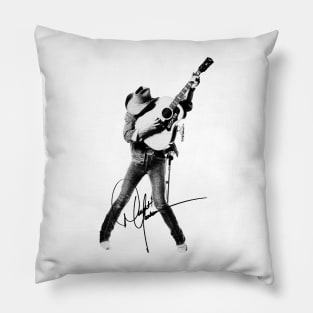 vintage dwight yoakam pen sketch shirt design Pillow