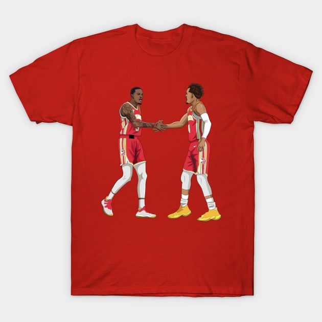 Trae Young and Dejounte Murray Atlanta Hawks Graphic T shirt NBA Basketball