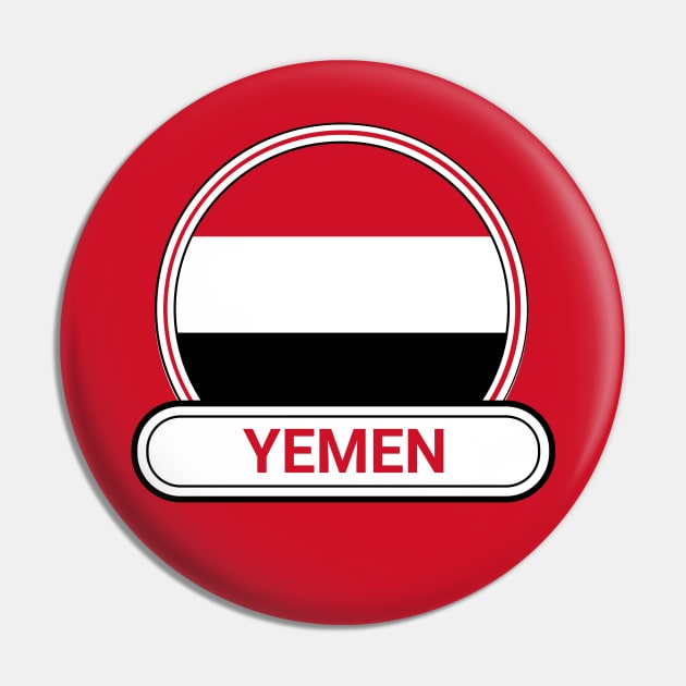 Yemen Country Badge - Yemen Flag Pin by Yesteeyear