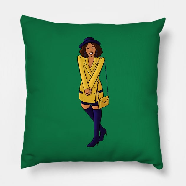 Hilary Banks Minimalist Art Pillow by JUMATKLIWON