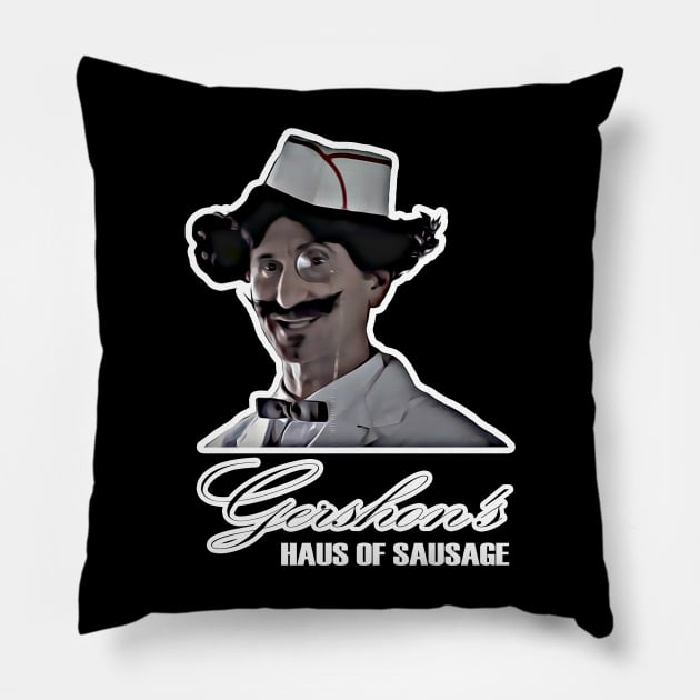 Rush - Gershon's Haus of Sausage - GEDDY - Time Machine Tour Pillow by RetroZest