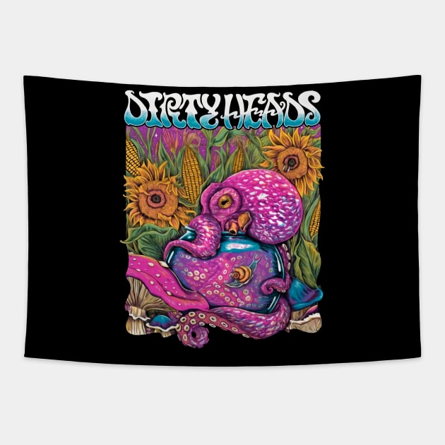 Illustration Band Dirty Heads Tapestry by trippy illusion