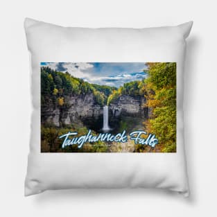 Taughannock Falls Tompkins County New York Pillow