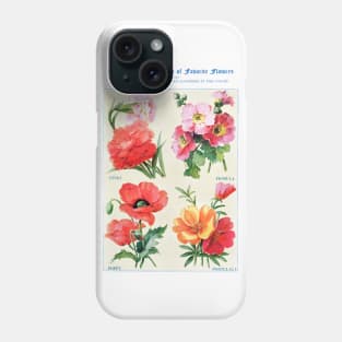 Flower watercolor illustration (1915) Phone Case