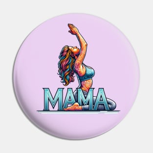 Yoga Mama,Mothers Day, Yoga Mom Birthday Pin