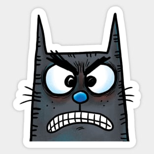 Angry Cat Like A GOOD NEIGHBOR,,,,,STAY OVER THERE Sticker for Sale by  Steelpaulo