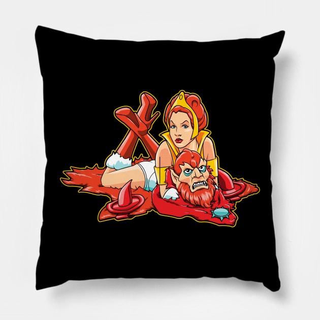 Beauty And The Beast (No Text) Pillow by boltfromtheblue