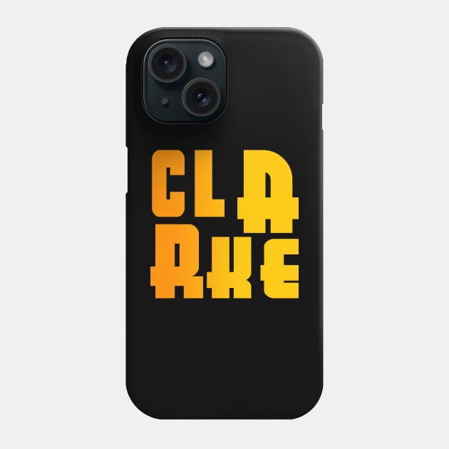 Clarke, name, typography Phone Case by Furashop
