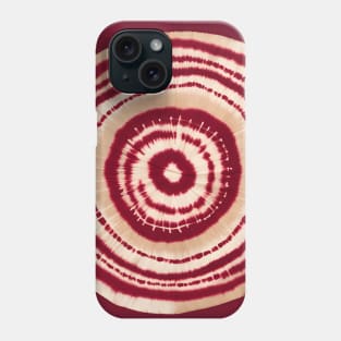 Maroon Red Shibori Circle Tie Dye Pattern Phone Case