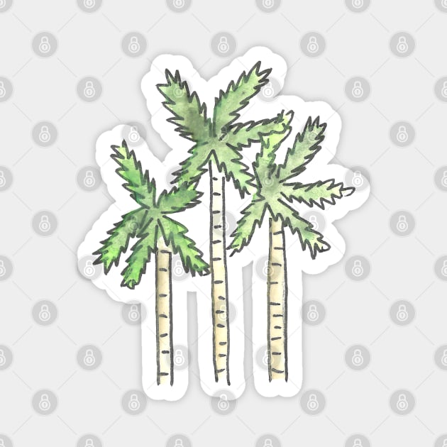 Los Angeles Icons: Palm Trees Magnet by buhloop.icons