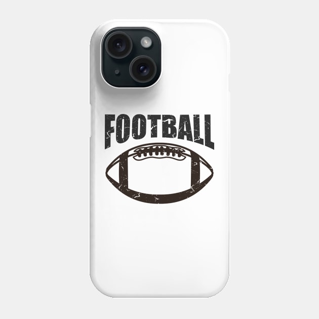 Distressed Text, Awesome Football Sports Lover Gift For Men, Women & Kids Phone Case by Art Like Wow Designs