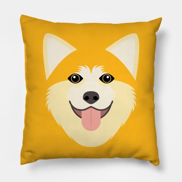 Shiba Inu dog face Pillow by ShirtBricks