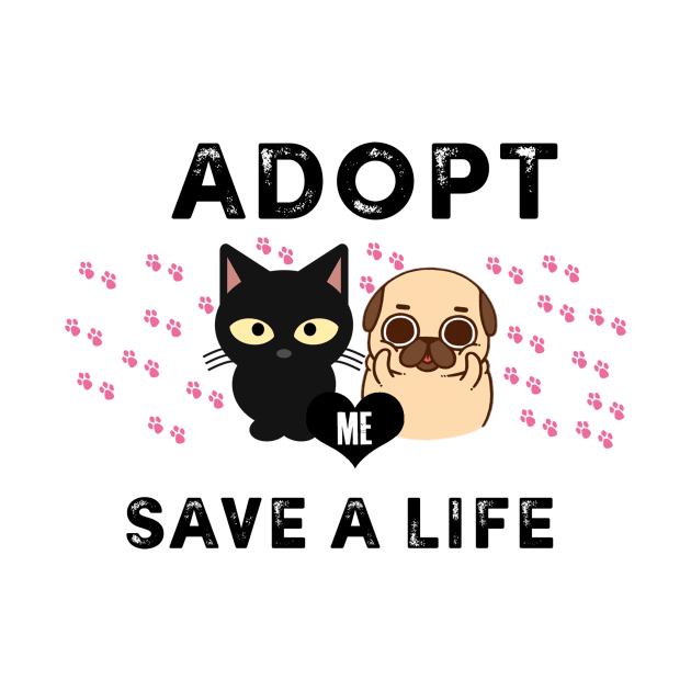 Adopt Save A Life - Dog Lovers Dogs - Cat Cats by fromherotozero
