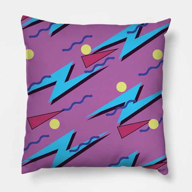 Fun 90's Pattern Pillow by slice_of_pizzo