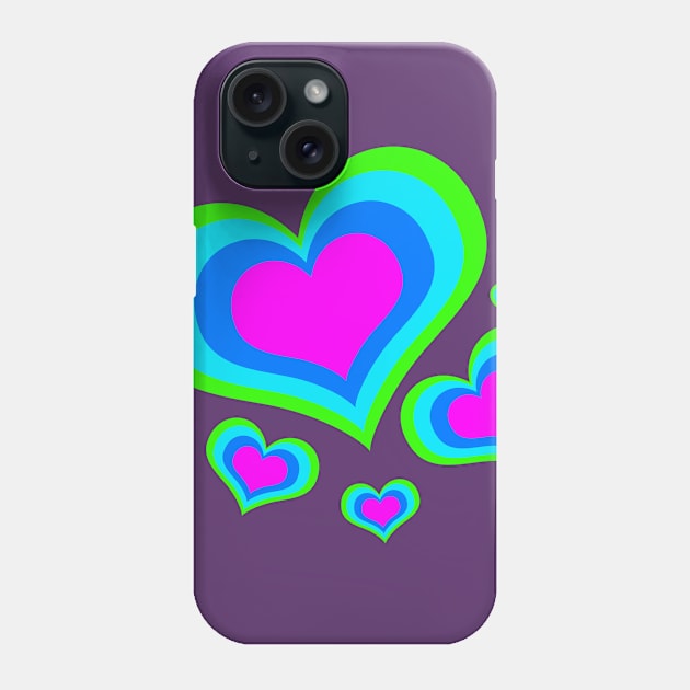 Colorful Hearts Phone Case by letnothingstopyou