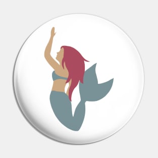 Mermaid with Pink Hair and a Green Tail Pin