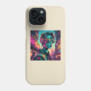 Steampunk synthwave art Phone Case