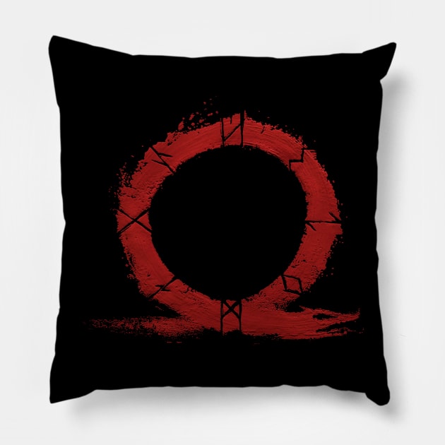 God of War PS4 - Omega Symbol Pillow by Dopamine Creative