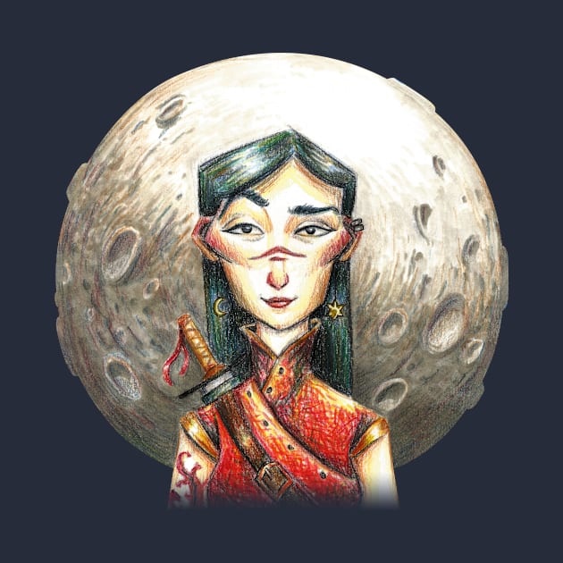 The Swordswoman and the Moon by Jéssica Ribeiro