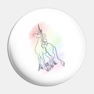 Elegant Rainbow Unicorn Pin