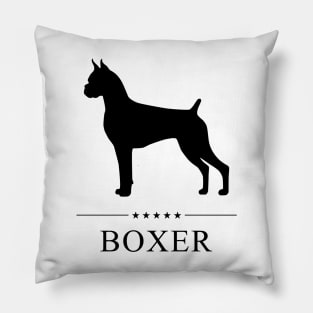 Boxer Black Silhouette Pillow