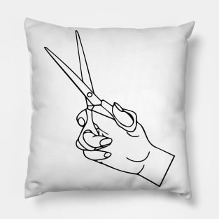 Hairdresser Scissors Beautician Hairstylist Haircutter Pillow