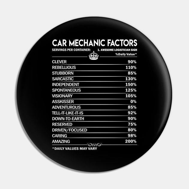 Car Mechanic T Shirt - Car Mechanic Factors Daily Gift Item Tee Pin by Jolly358