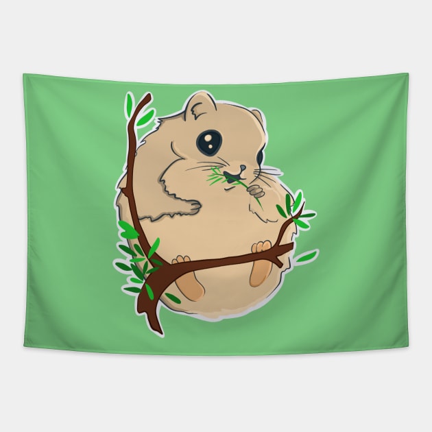 Japanese flying squirrel Tapestry by manydoodles