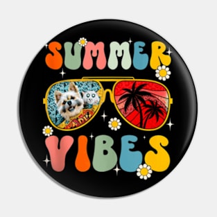 Summer Vibes Retro Glasses Pin