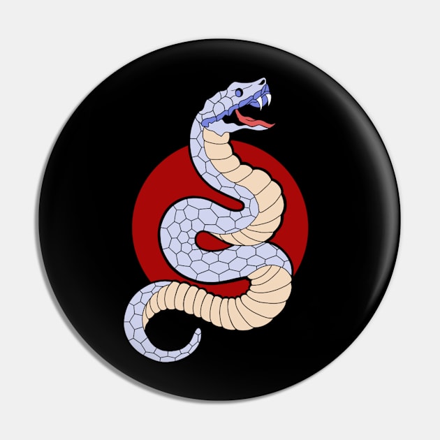 Big red snake Pin by Talu art