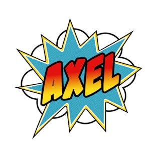 Boys Axel Name Comic Book Superhero T-Shirt