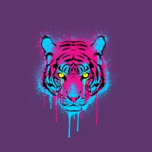 Spray Paint Graffiti Tiger T-Shirt