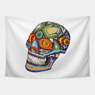 Huichol style skull Tapestry