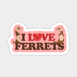I love ferrets Magnet