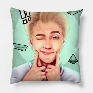 BTS namjoon, RM, Rapmon, Rapmonster, singer, k-pop, pop, dancer, band, group, kawaii, pop art, artists, digital, painting, music, Pillow