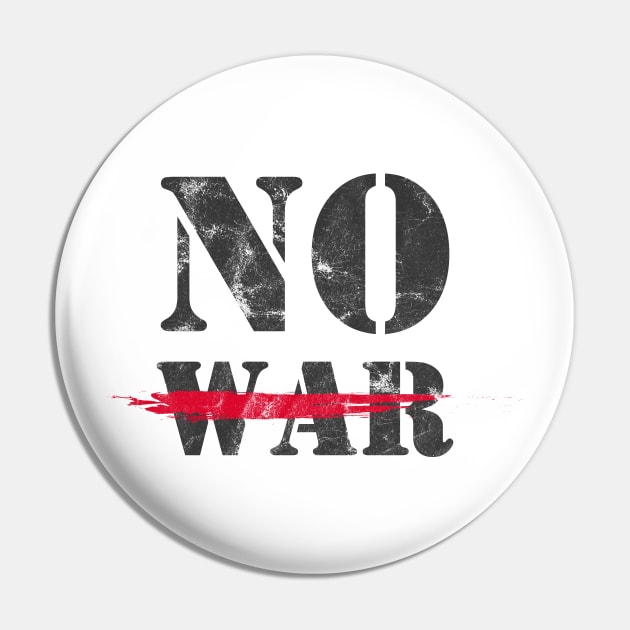 No War. Stop War Pin by Hub Design