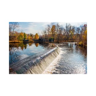 A dam and waterfall in historic Smithville New Jersey. T-Shirt