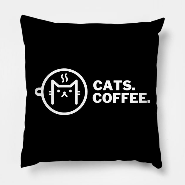 Cats And Coffee Pillow by Adisa_store