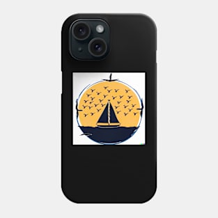 Sail boat hand drawing Phone Case